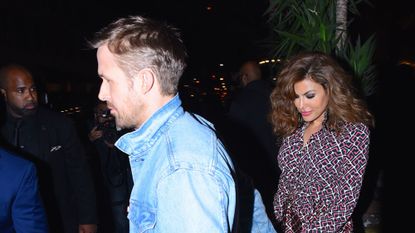 Ryan Gosling and Eva Mendes arrive at a party for Friday Night Live