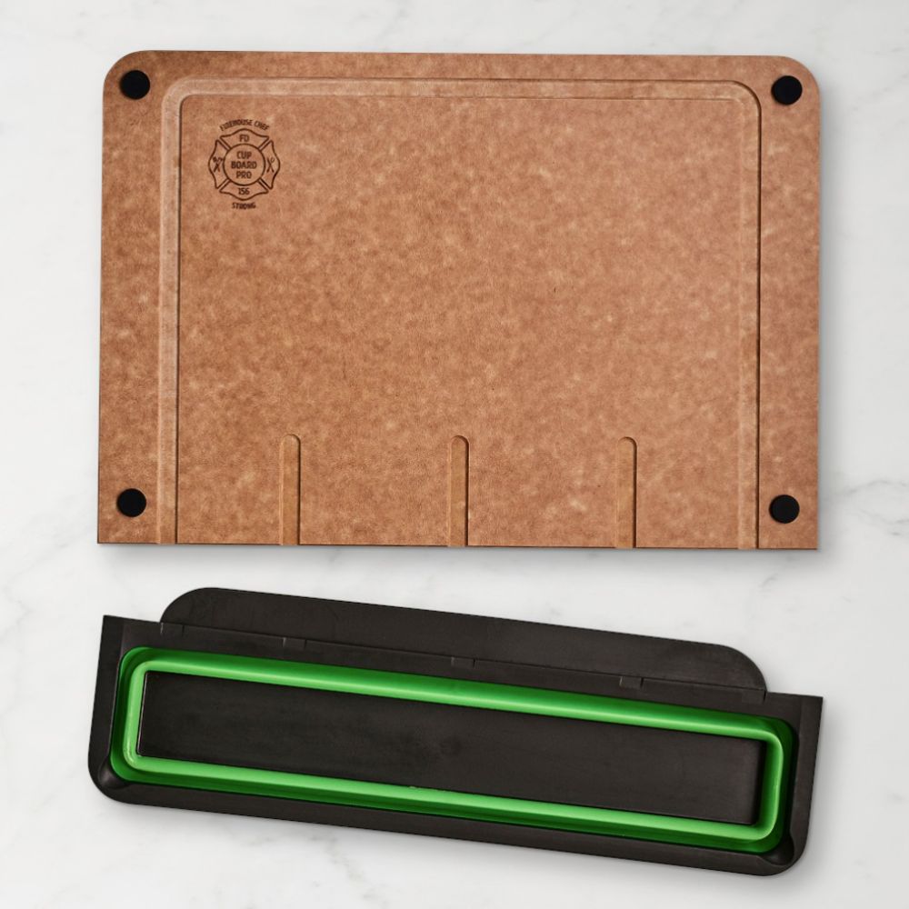 Cutting board with detachable tray