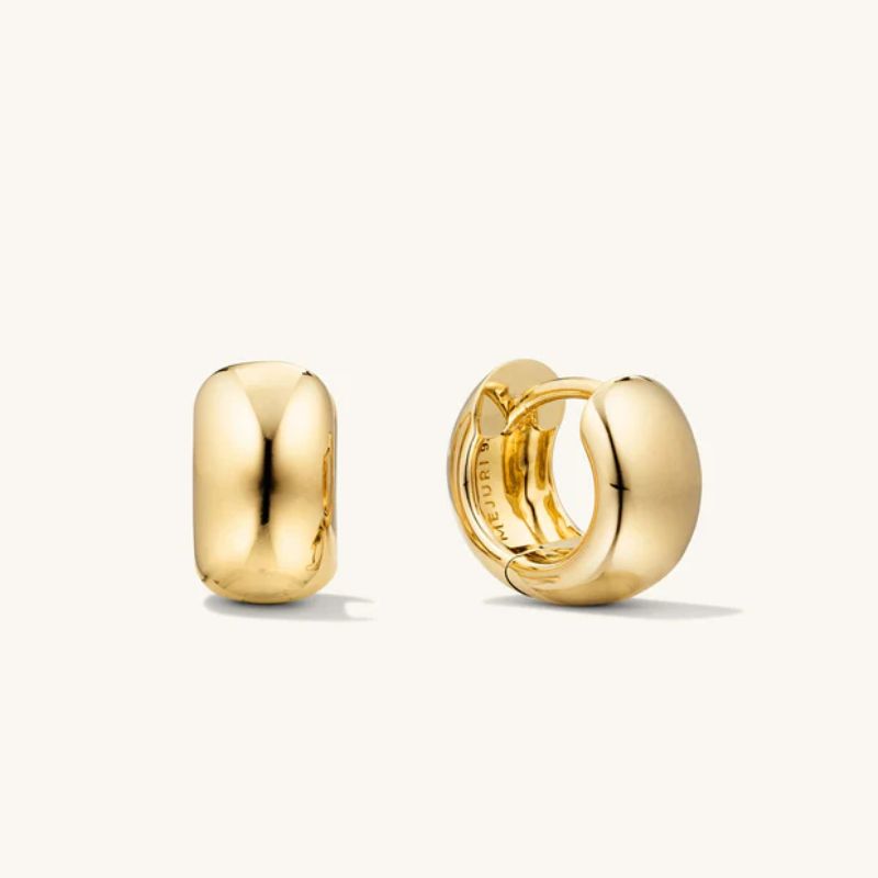 gold huggie hoop earrings