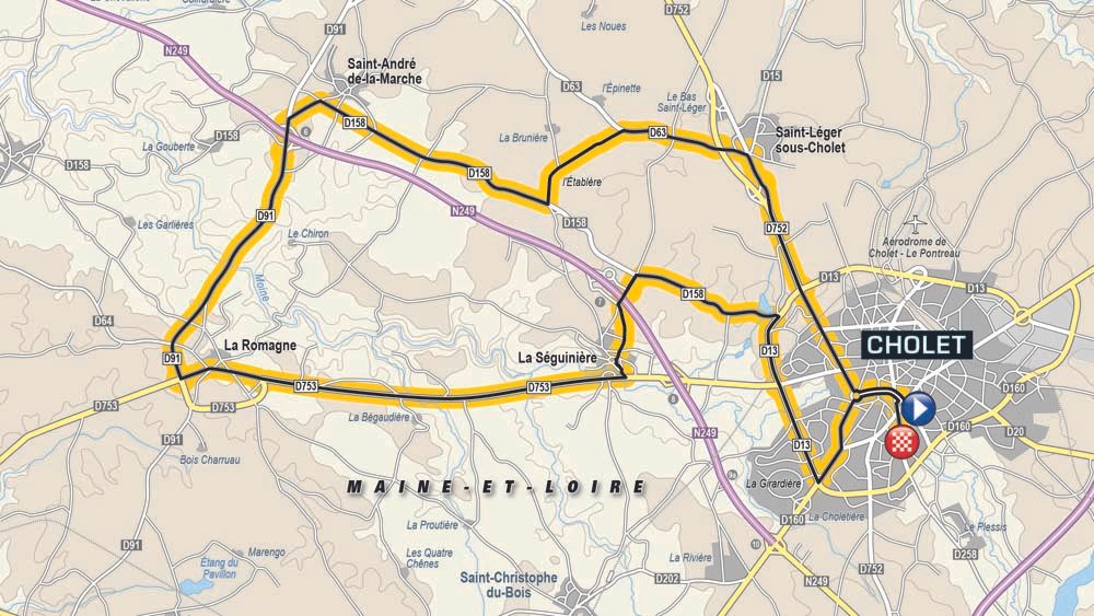 Tour de France 2018 stage 3 map