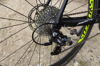 SRAM Force 1 rear mech is designed to assist chain retention