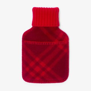 burberry red check hot water bottle