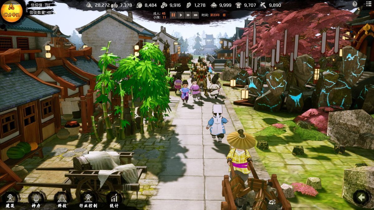 An image from city management and god game The Immortal Mayor.