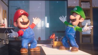 Mario and Luigi in The Super Mario Bros. Movie