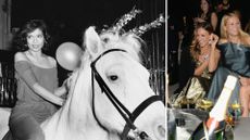 L-Bianca Jagger at Studio 54, R-Sarah Jessica Parker and Gwyneth Paltrow party