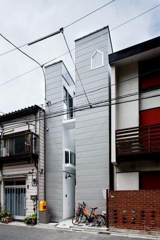 Narrow housing has becoming increasingly popular, such as with this house