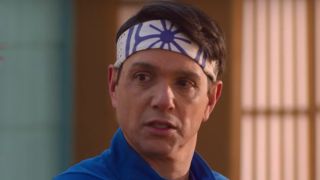 Daniel looking appauled at Johnny's words Cobra Kai Netflix