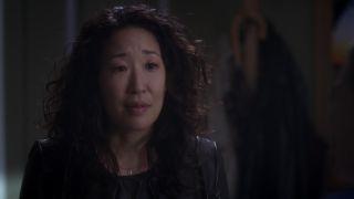 Cristina before dancing with Meredith in her final episode