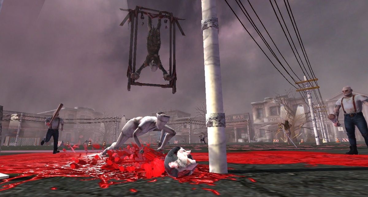 Screens of an indie horror football game