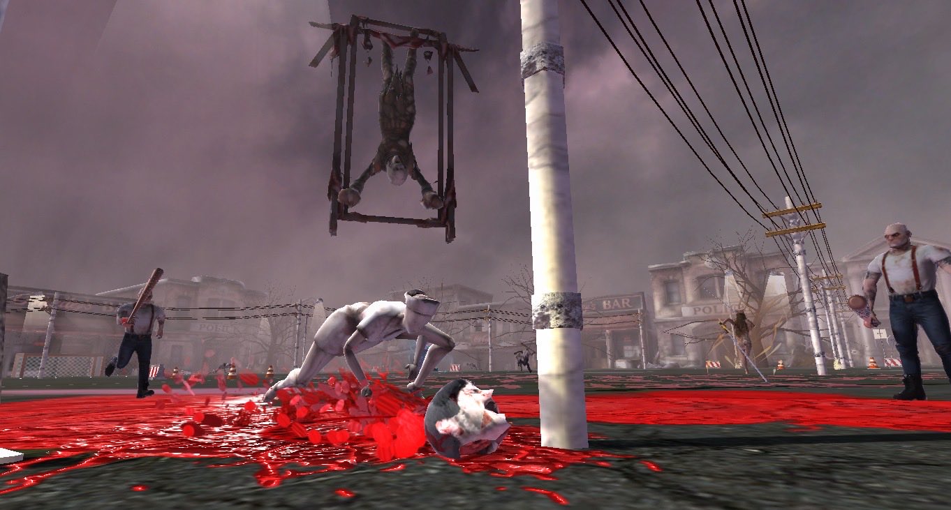 Screens of an indie horror football game
