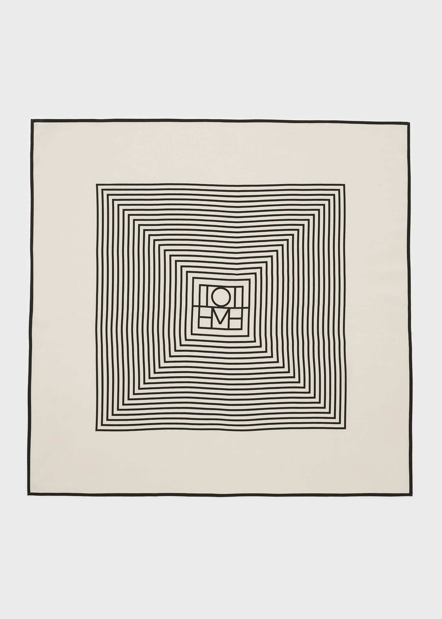 Centered Monogram Silk Scarf Cr&amp;egrave;me