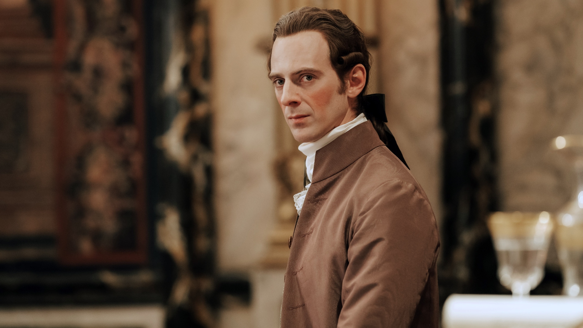Calonne looks angry in Marie Antoinette