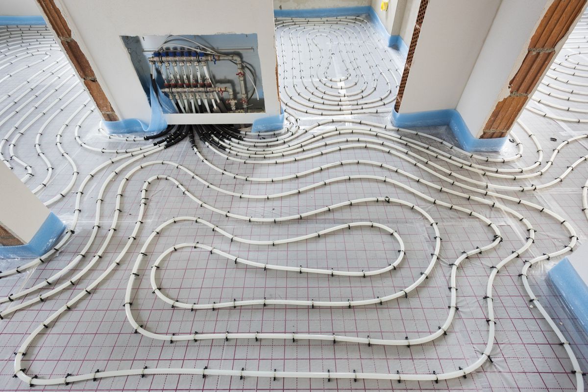 underfloor heating pipework