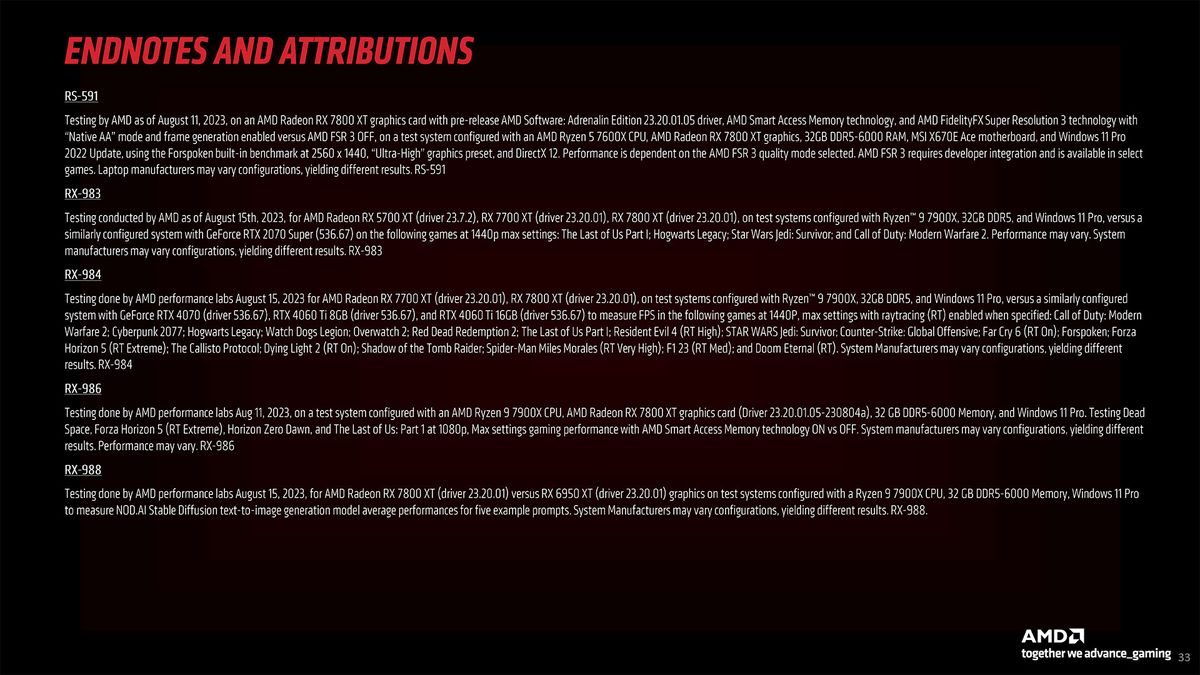 AMD RX 7800 XT 7700 XT Gamescom materials