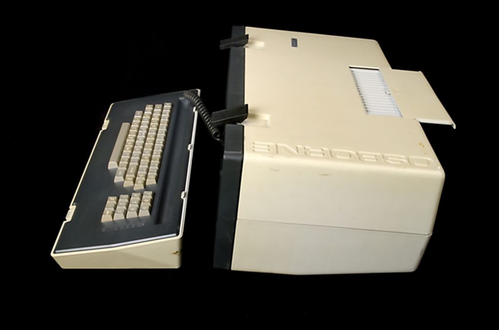 A photo of Osborne 1, the first truly portable computer.