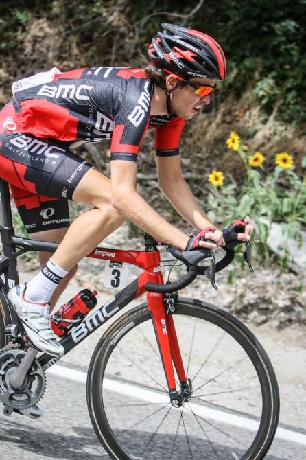 Yannick Eijssen (BMC) hits the final climb all by himself.