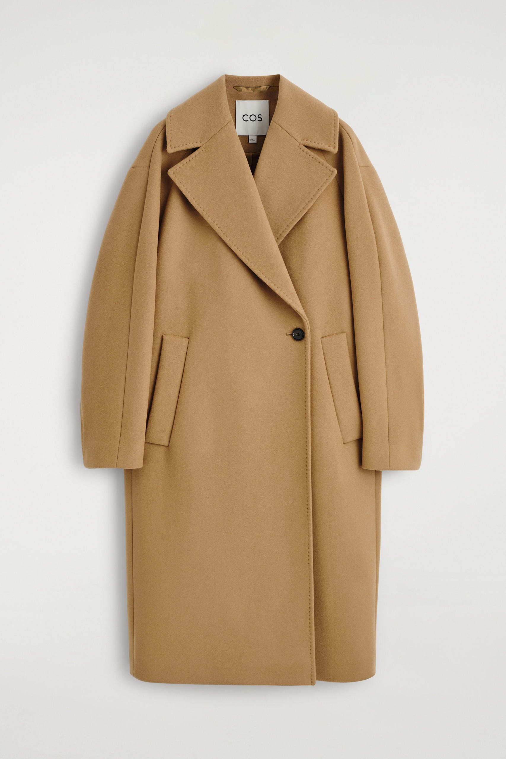 Oversized Double-Breasted Wool Long Coat