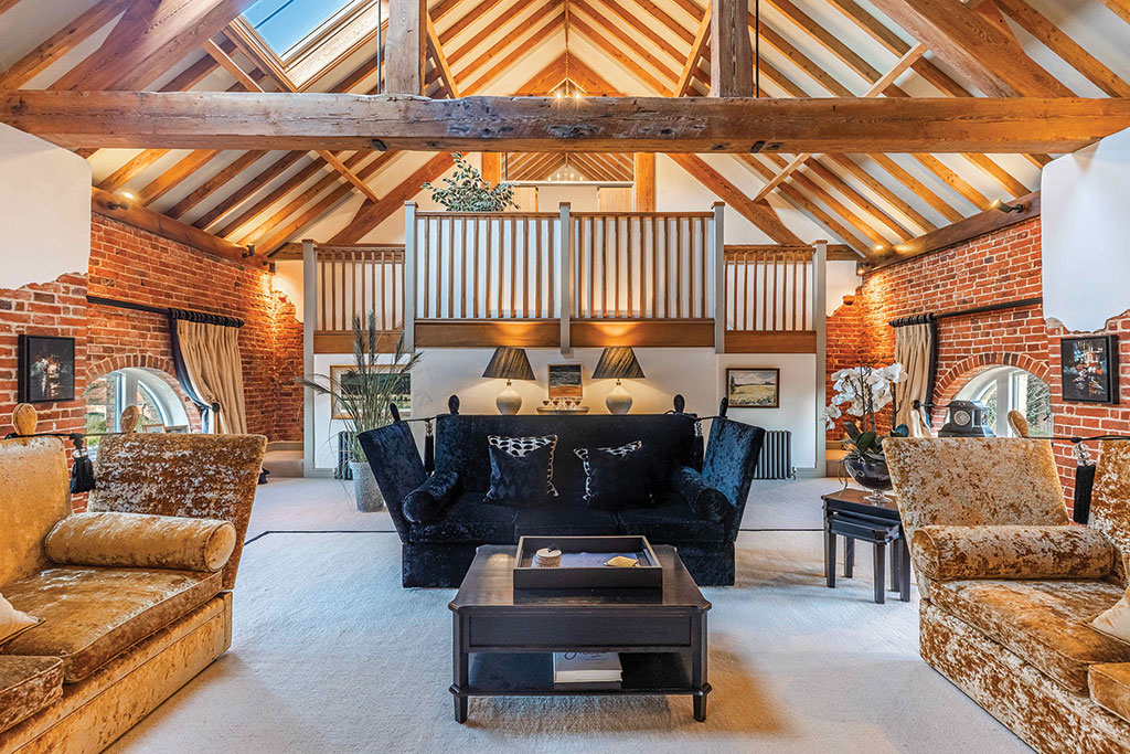 Property for sale with minstrels' gallery: Wyatts Great Barn, Leicester Square Farm, South Creake, Norfolk. 