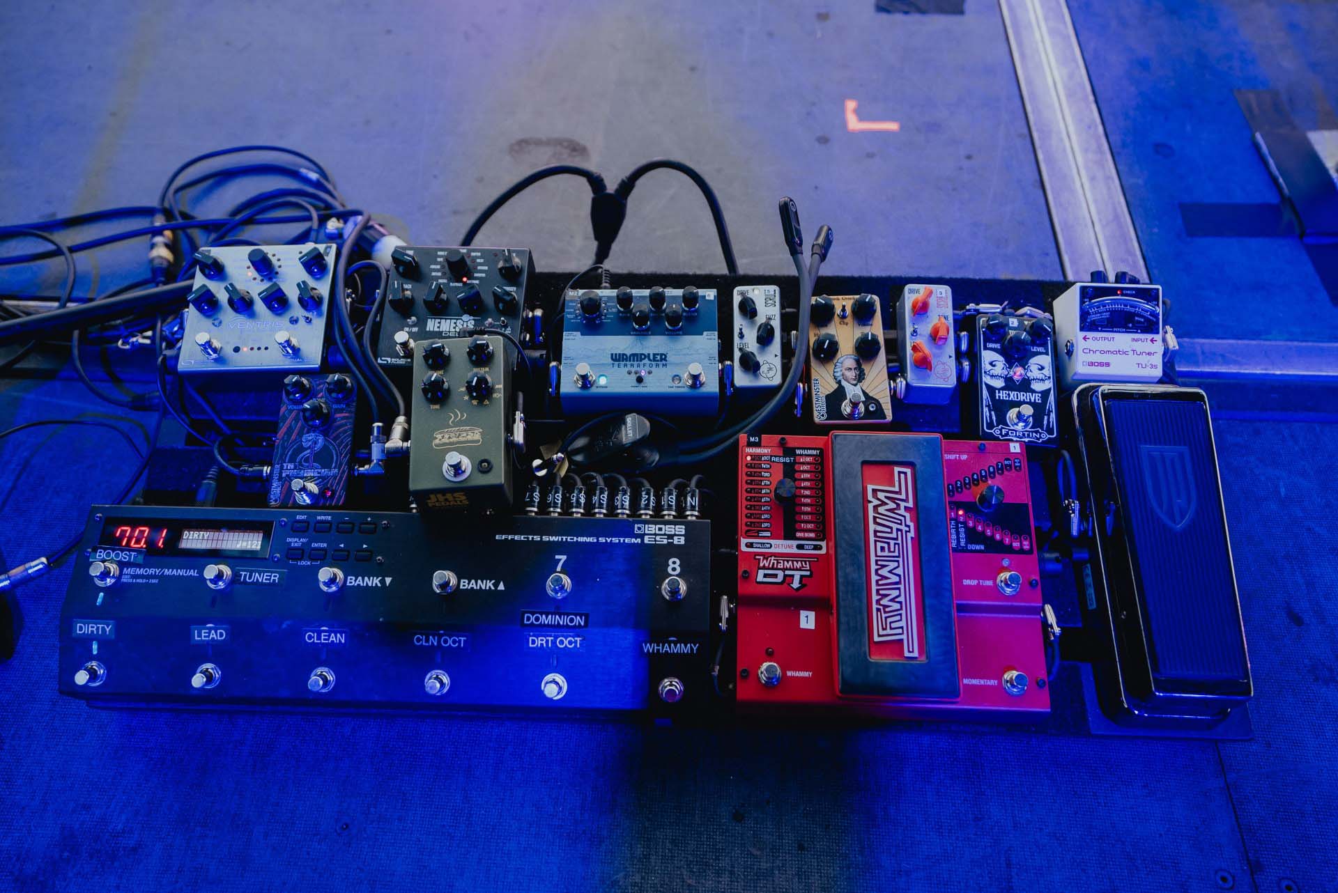 Seth Morrison's of Skillet's pedalboard