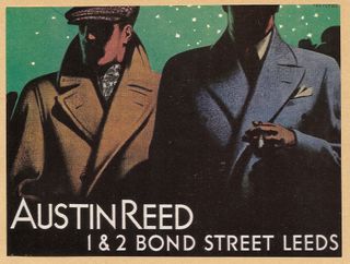 British designer Tom Purvis created many posters for clothing store Austin Reed