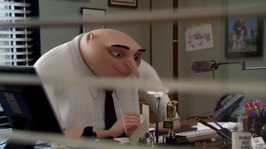 Gru in Office Promo for Minoins movie