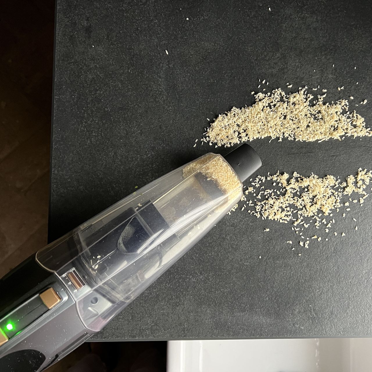 Hand vacuum cleaner being tested