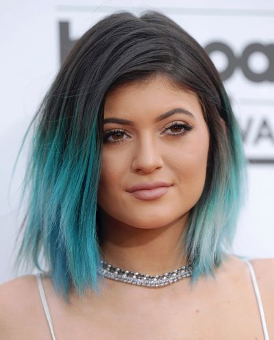 Hair, Face, Eyebrow, Hairstyle, Black hair, Hair coloring, Turquoise, Chin, Skin, Layered hair,