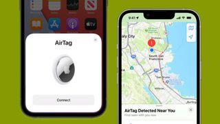 AirTag iPhone connection and map