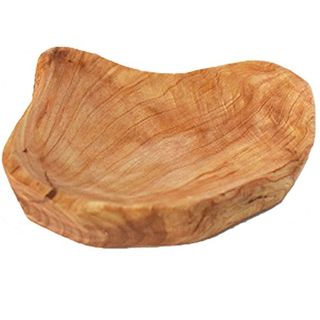 Cospring Root Wood Dish, Party Platter and Tray for Sandwich Bread Serving, Appetizer Display, Vintage Ring Dish, Hand Carved Artworks (7 Inch - 9 Inch)