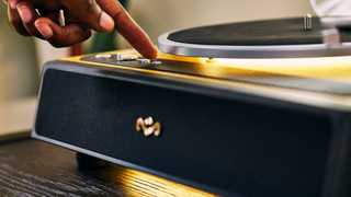 House of Marley Soul Rebel turntable close up showing its under-plinth lighting