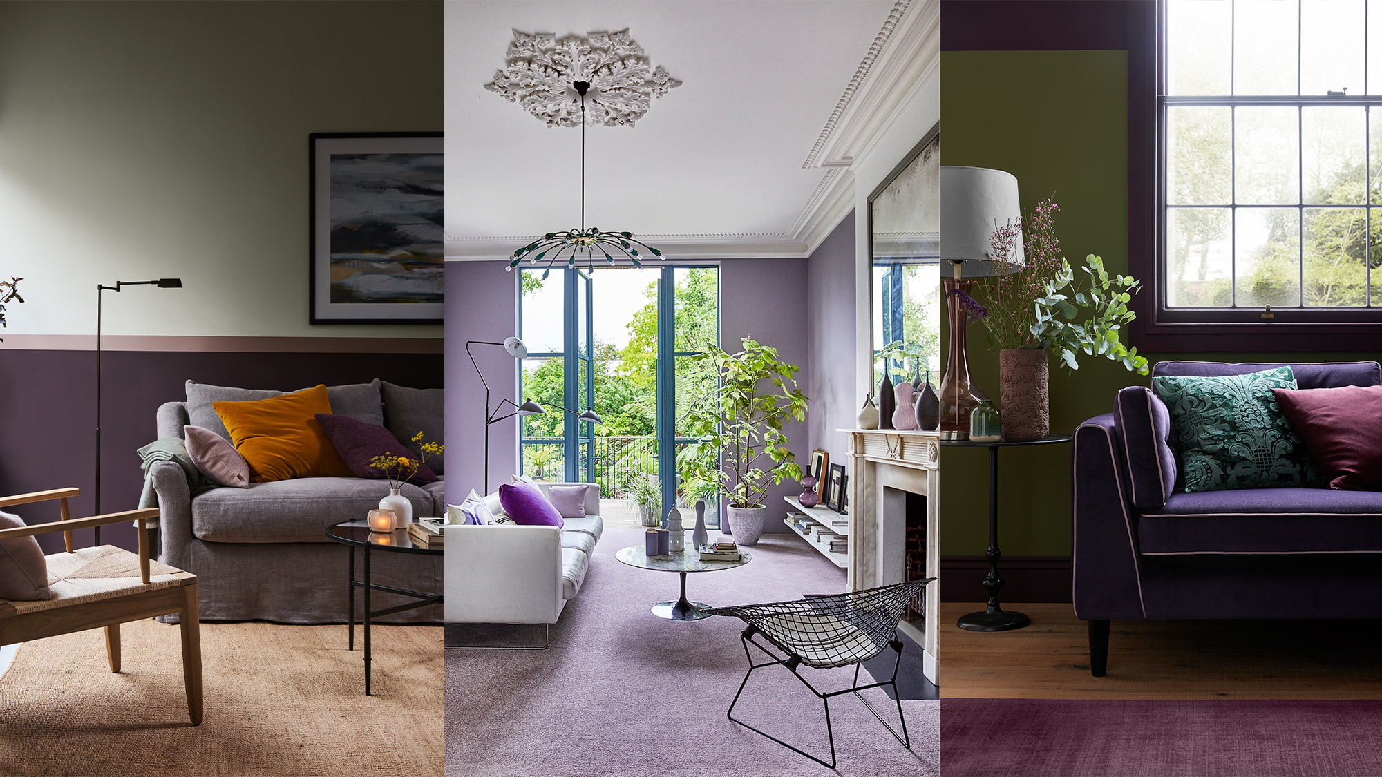 Purple And Green Living Room Pinterest