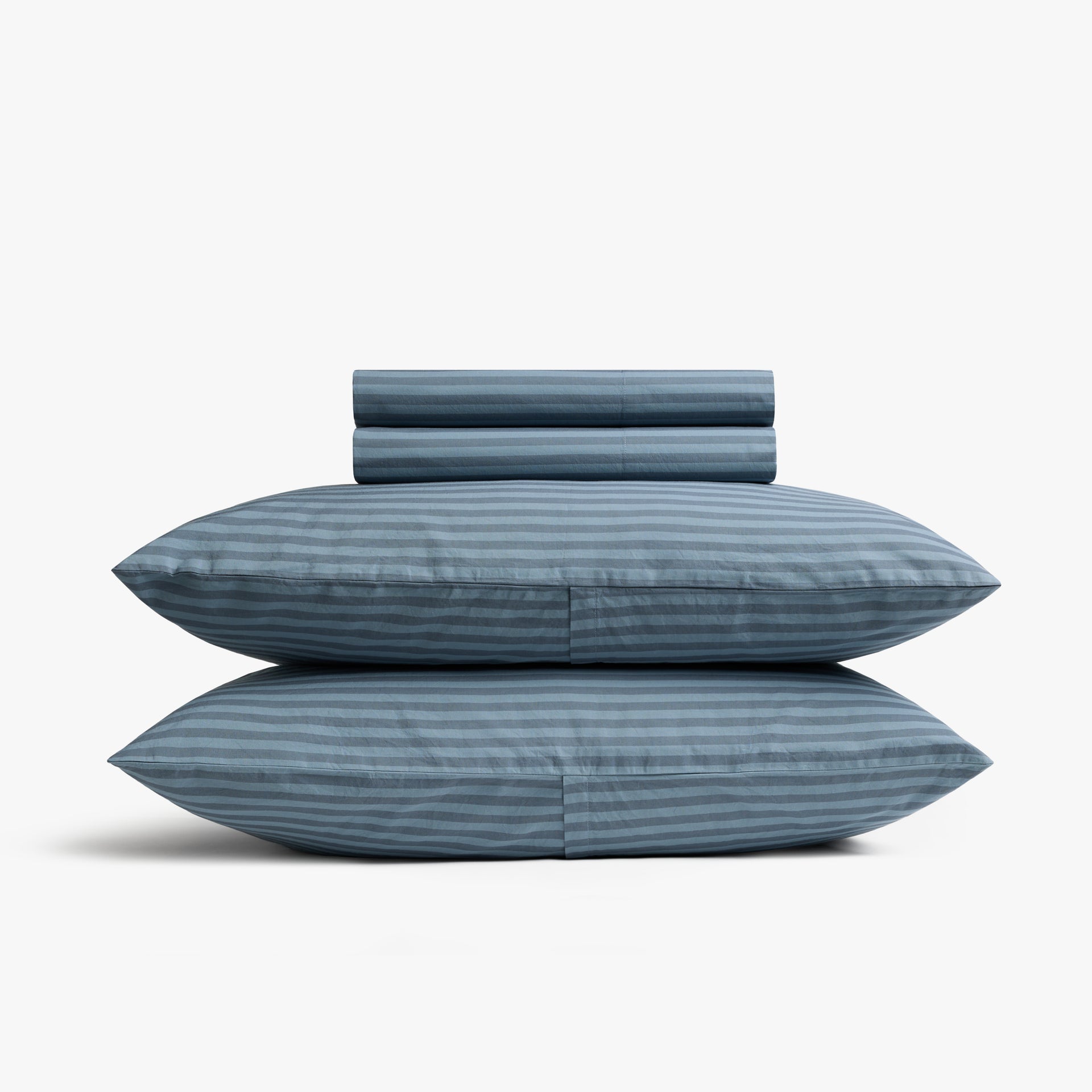 Percale Sheet Set - Dusk Stripe F/q - Full