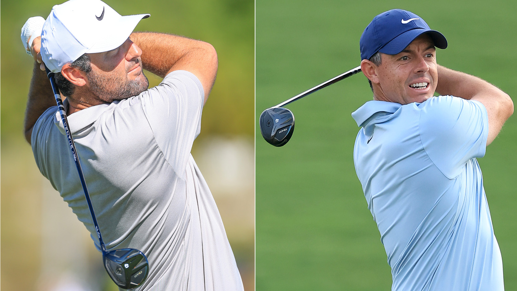 Scottie Scheffler and Rory McIlroy hit fairway woods