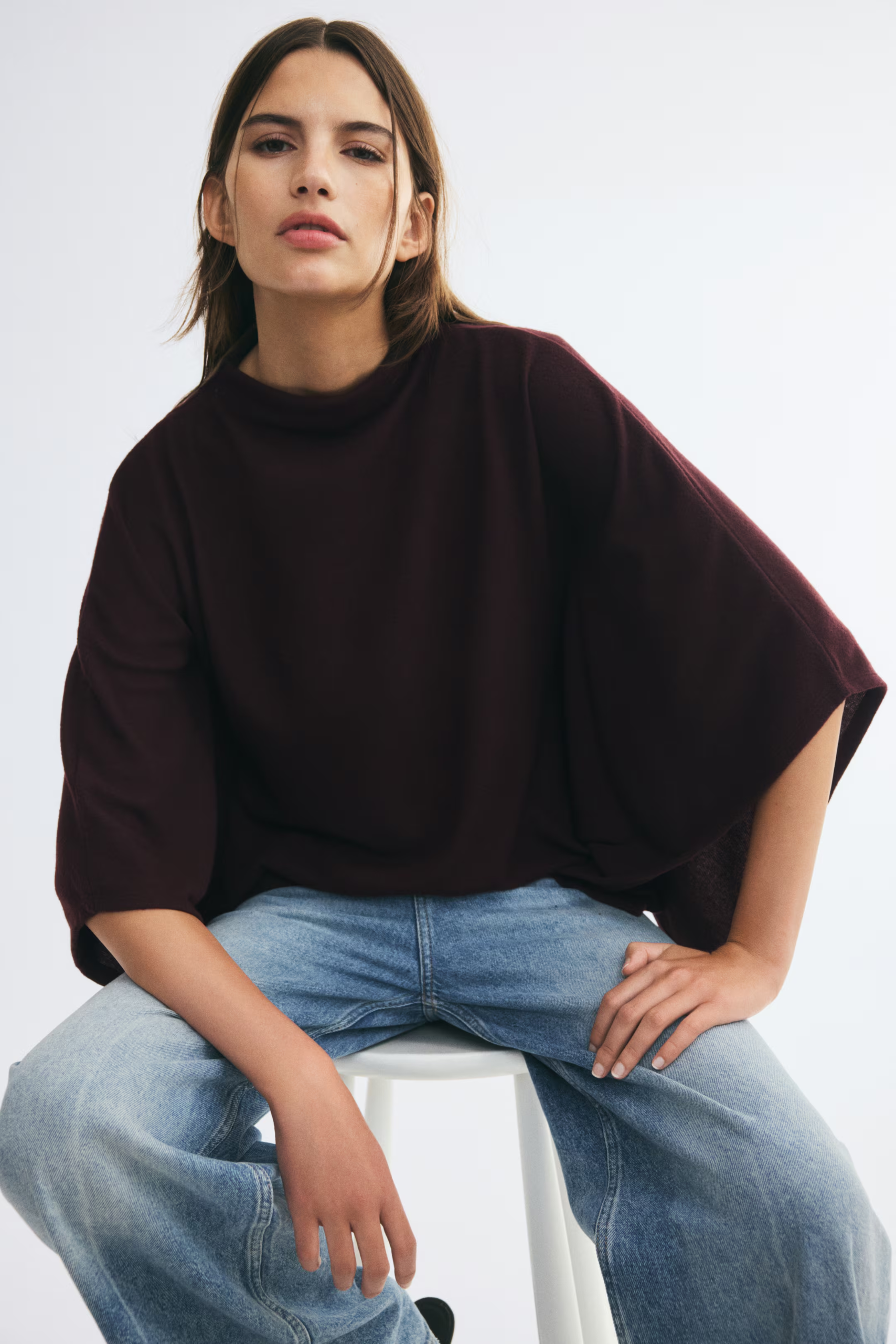 H&amp;amp;M, Knitted turtleneck cape