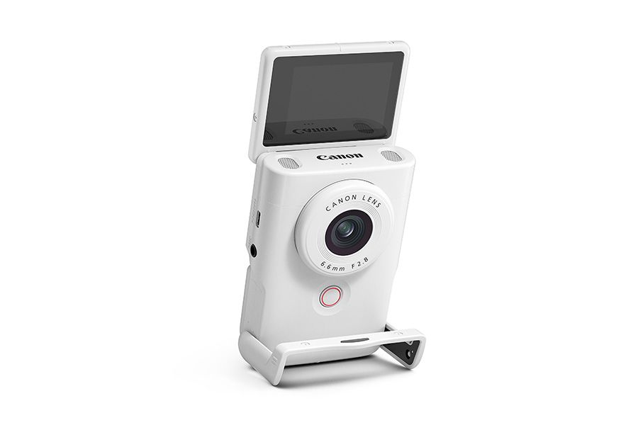 Canon PowerShot V10 White, against a white background