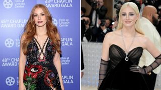 jessica chastain hair transformation - before and after photos