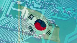 South Korean flag and a circuit