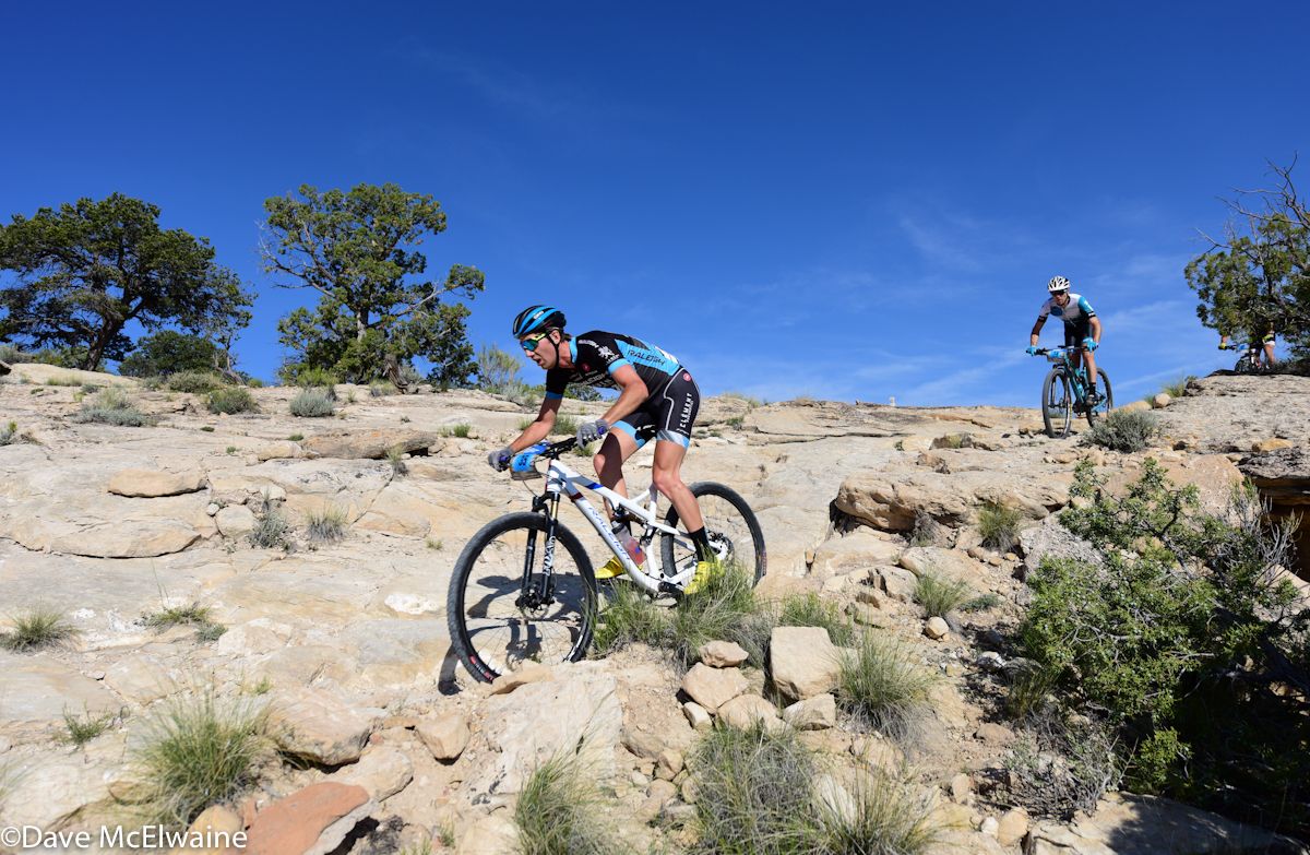 Jamie Driscoll (Raleigh Clement) riding in the top ten after the first climb