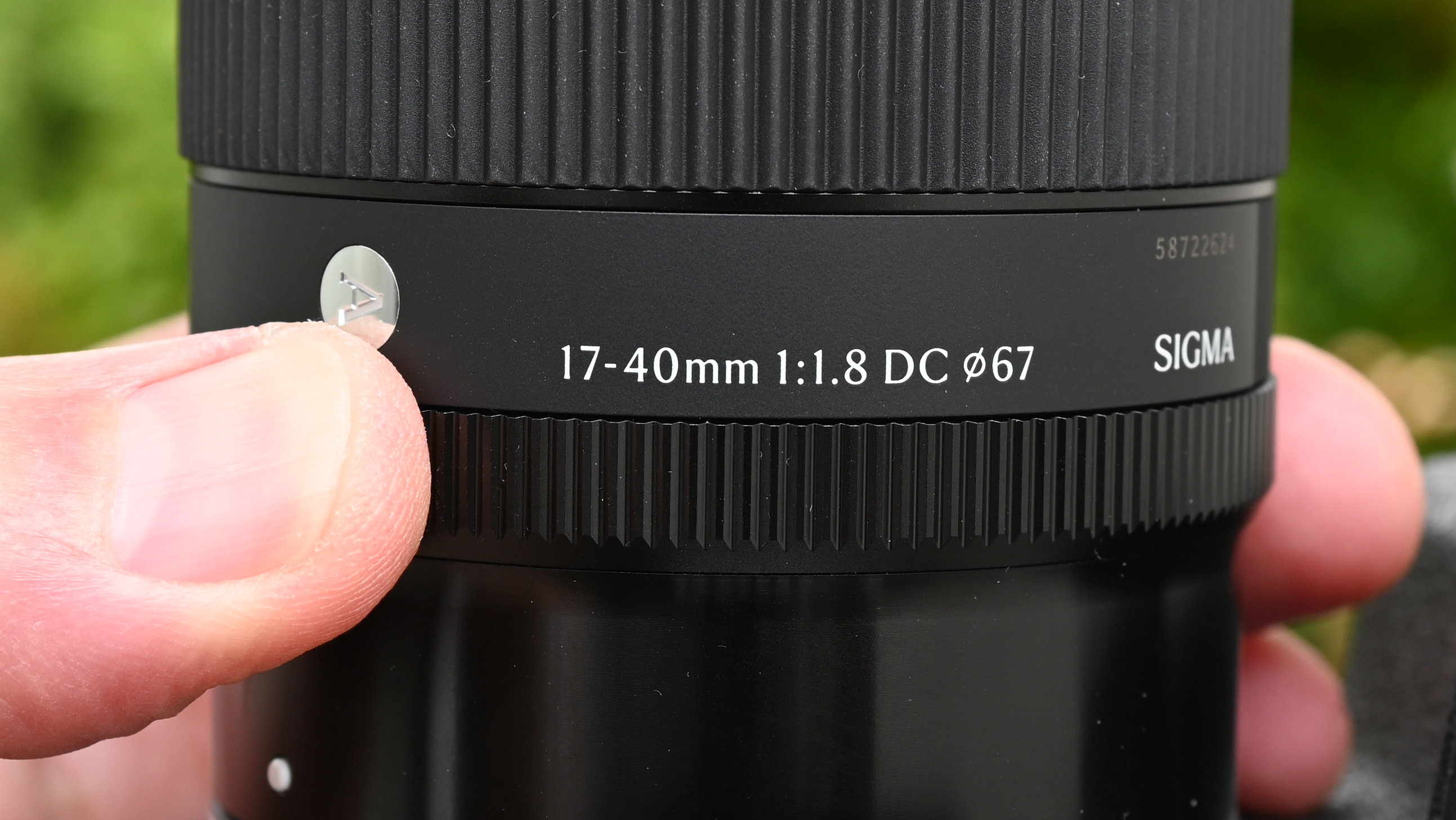 Sigma 17-40mm f/1.8 DC | A product shot held in hand