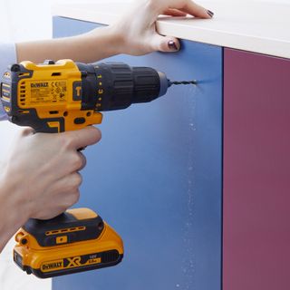 Drilling holes for kitchen cabinet handles