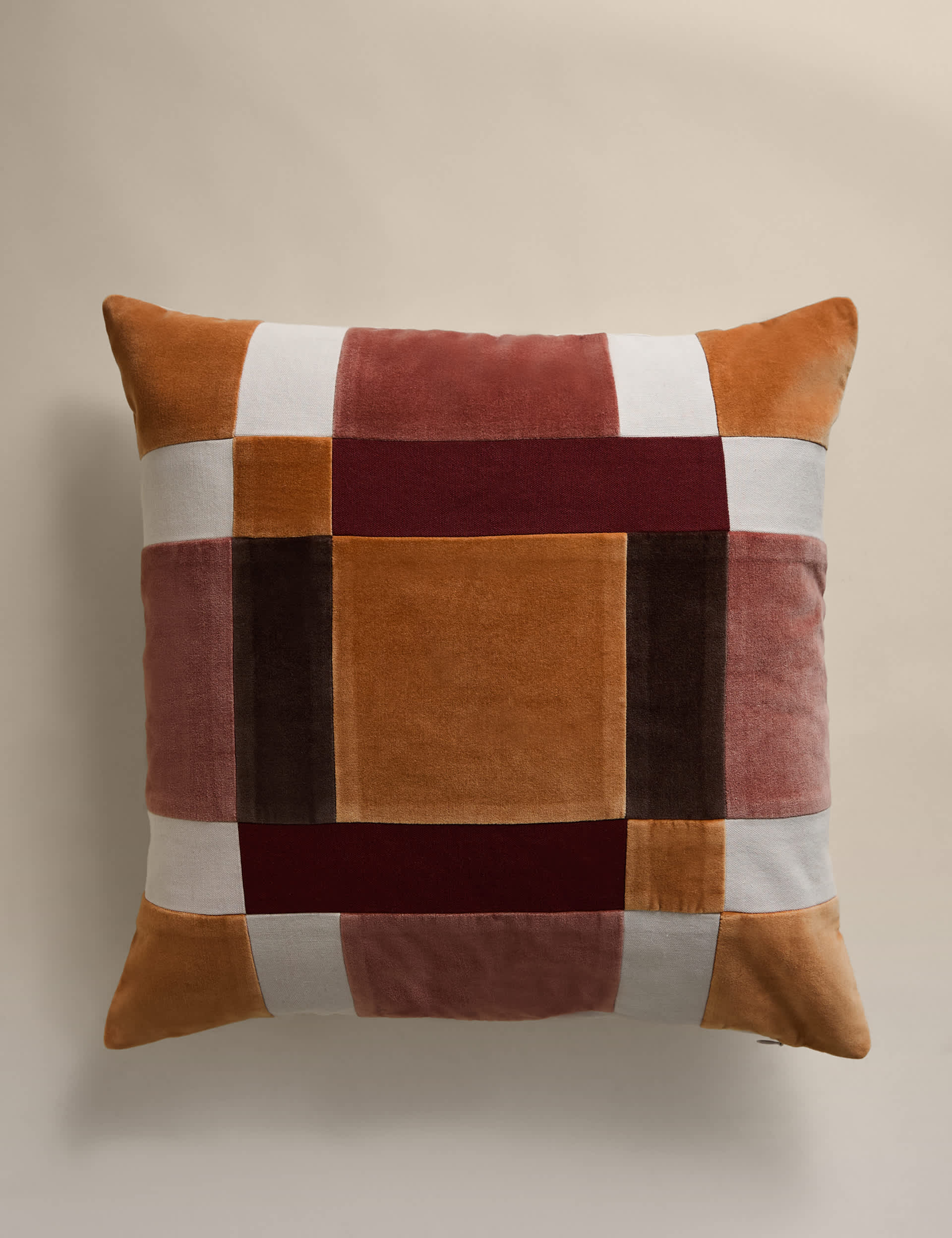 Pure Cotton Velvet Patchwork Cushion Cover