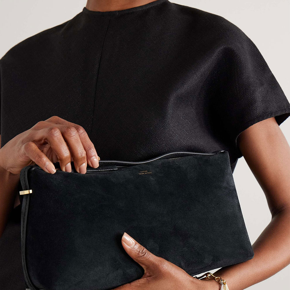TOTEME, Scoop Suede Clutch