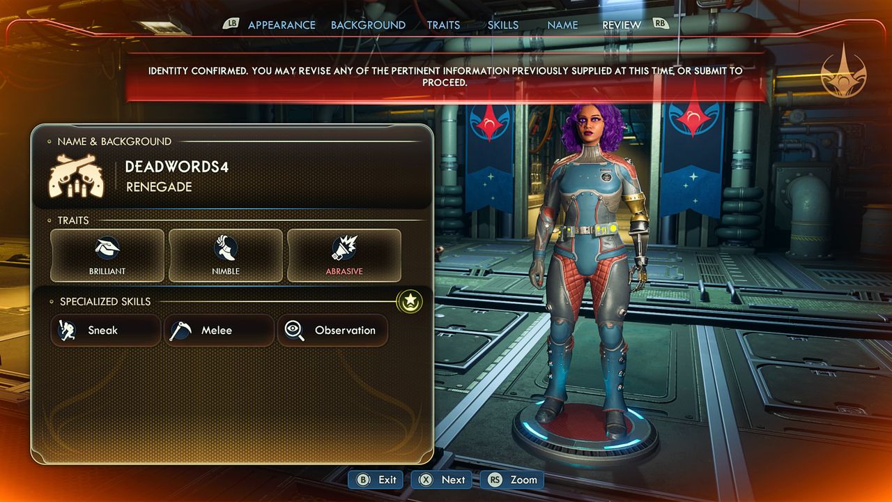Screenshot of The Outer Worlds 2 preview running on Xbox Series X.