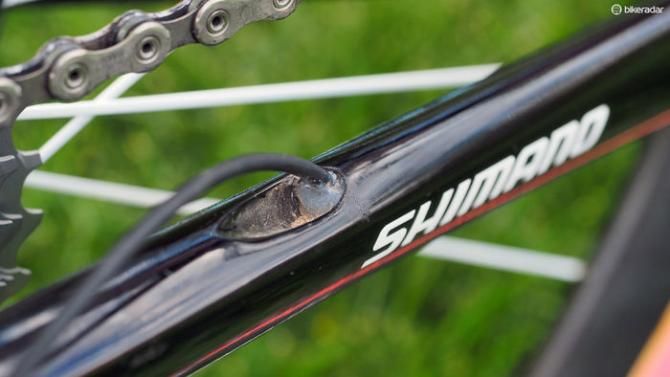Rather than use a flimsy rubber plug, husband/mechanic Mark Legg-Compton instead fills the hole with silicone glue