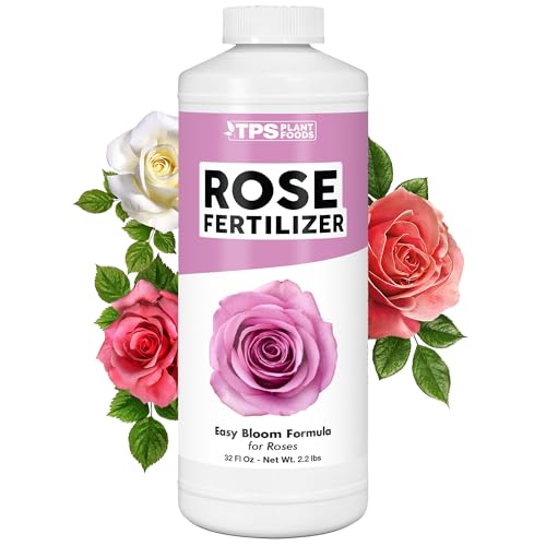 Rose Fertilizer &amp;ndash; Liquid Plant Food for More Blooms, Vibrant Color &amp;amp; Stronger Stems, 32 Oz