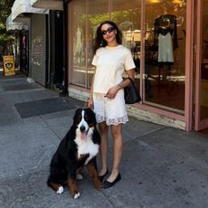 anneliese henderson walking her dog rosie 
