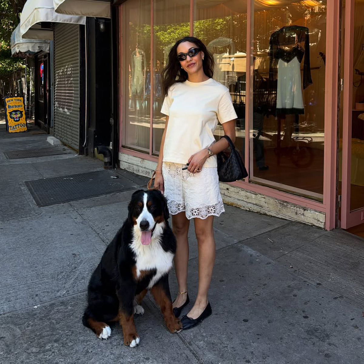 anneliese henderson walking her dog rosie