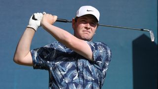 Robert MacIntyre takes a shot in a practice round before the BMW PGA Championship