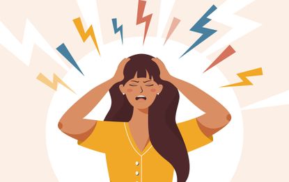 Stressed woman dealing with signs of stress