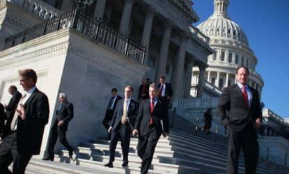 Members of Congress leave the Capital 